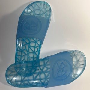 DKNY Blue Jelly Slides Size 7